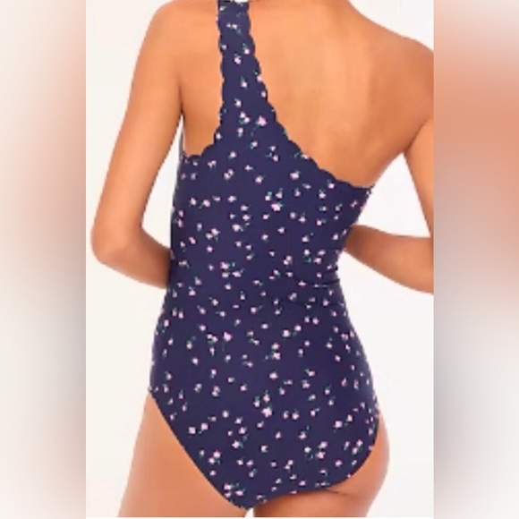 NWT- J. Crew Scalloped One-Shoulder One-Piece Swimsuit XXL - Picture 3 of 5
